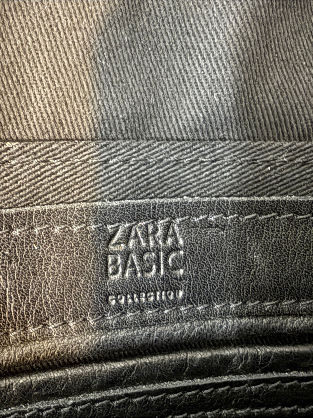 Zara Basic Hair on Hide Leather Black Cream Leopard Print Cowhide Crossbody Bag - Picture 13 of 16